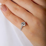 Art Deco GIA 1.91 carat old European cut diamond platinum engagement ring