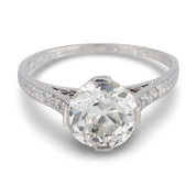 Art Deco GIA 1.91 carat old European cut diamond platinum engagement ring