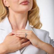 Art Deco emerald diamond platinum Toi Et Moi ring