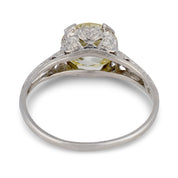 Art Deco GIA 2.40 carat old European cut diamond platinum engagement ring