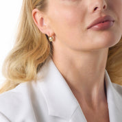 GIA 2.28 carat old mine cut diamond 18k yellow gold bezel earrings