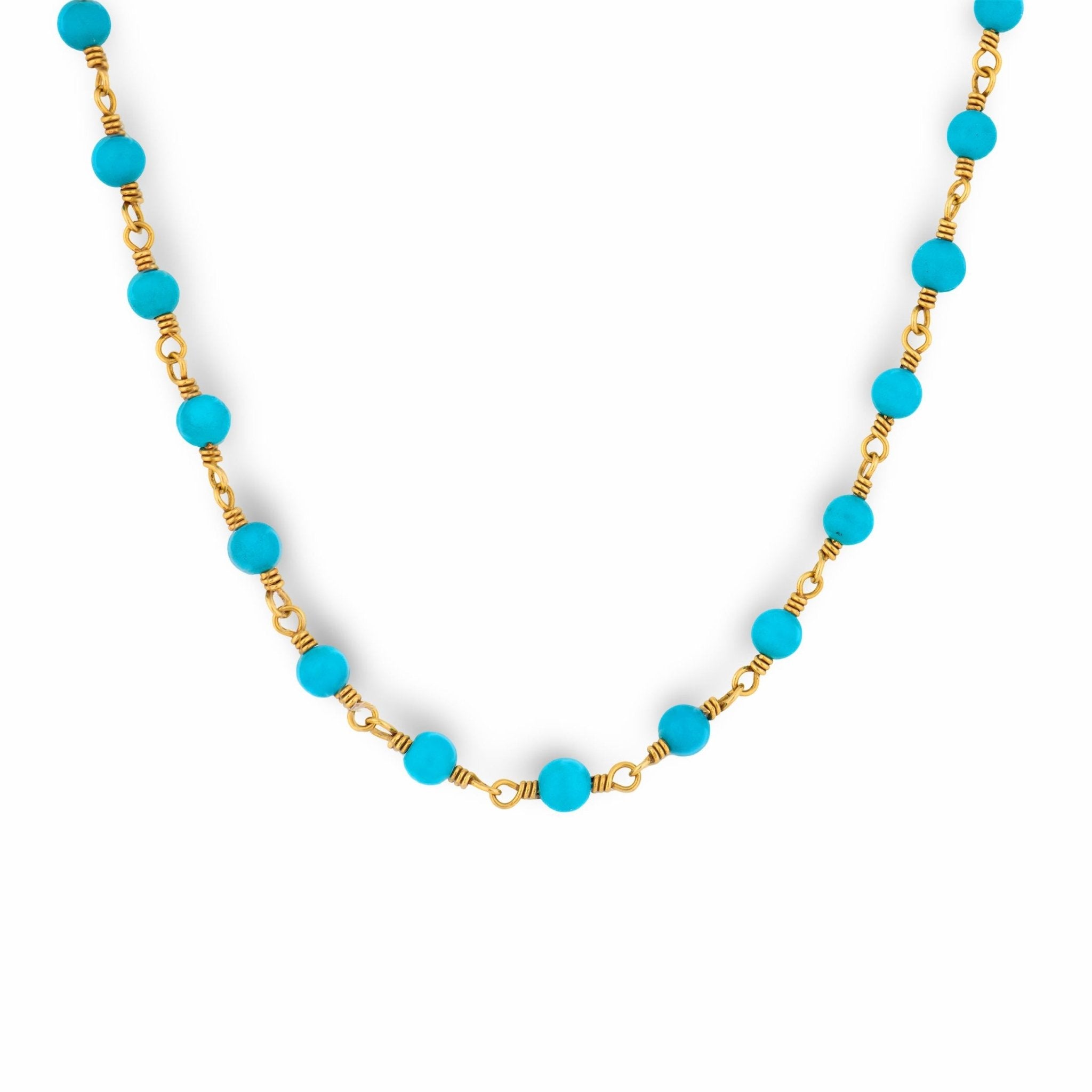 Tiffany & Co. vintage turquoise 18k gold choker necklace