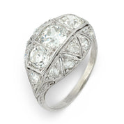 Edwardian 1.50 carat Old European cut diamond platinum ring