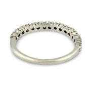 Mid Century diamond 14k white gold half eternity band