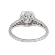 Art Deco GIA 2.03 carat diamond filigree platinum engagement ring