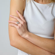 Art Deco GIA 3.01 carat old European diamond platinum cluster ring