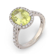 GIA 2.62 carats no heat sapphire diamond platinum ring