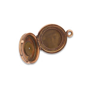 Victorian old mine cut diamond 14k rose gold locket pendant