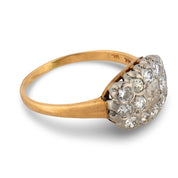 Edwardian diamond 14k two tone gold ring