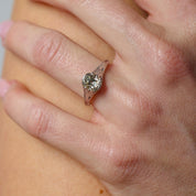 Art Deco GIA 1.53 carat old mine cut diamond platinum engagement ring