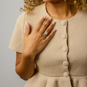 Mid Century GIA 1.18 carat diamond platinum wedding set