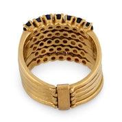 Vintage gemstone 14k yellow gold ring set