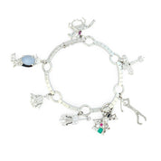 Art Deco Tiffany and Co. diamond gemstone platinum charm bracelet