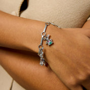 Art Deco Tiffany and Co. diamond gemstone platinum charm bracelet