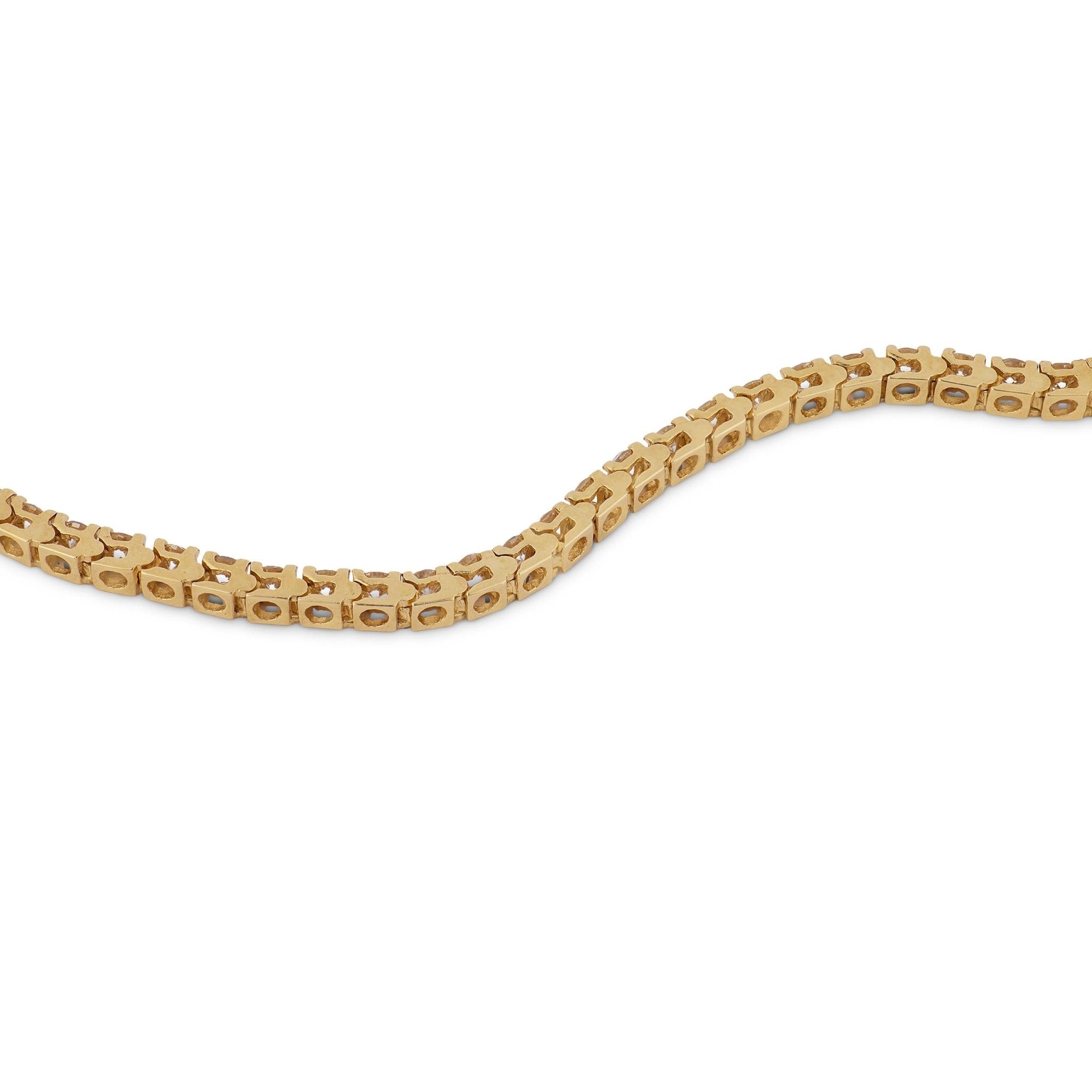Vintage 2.50 carat diamond 14k gold tennis bracelet