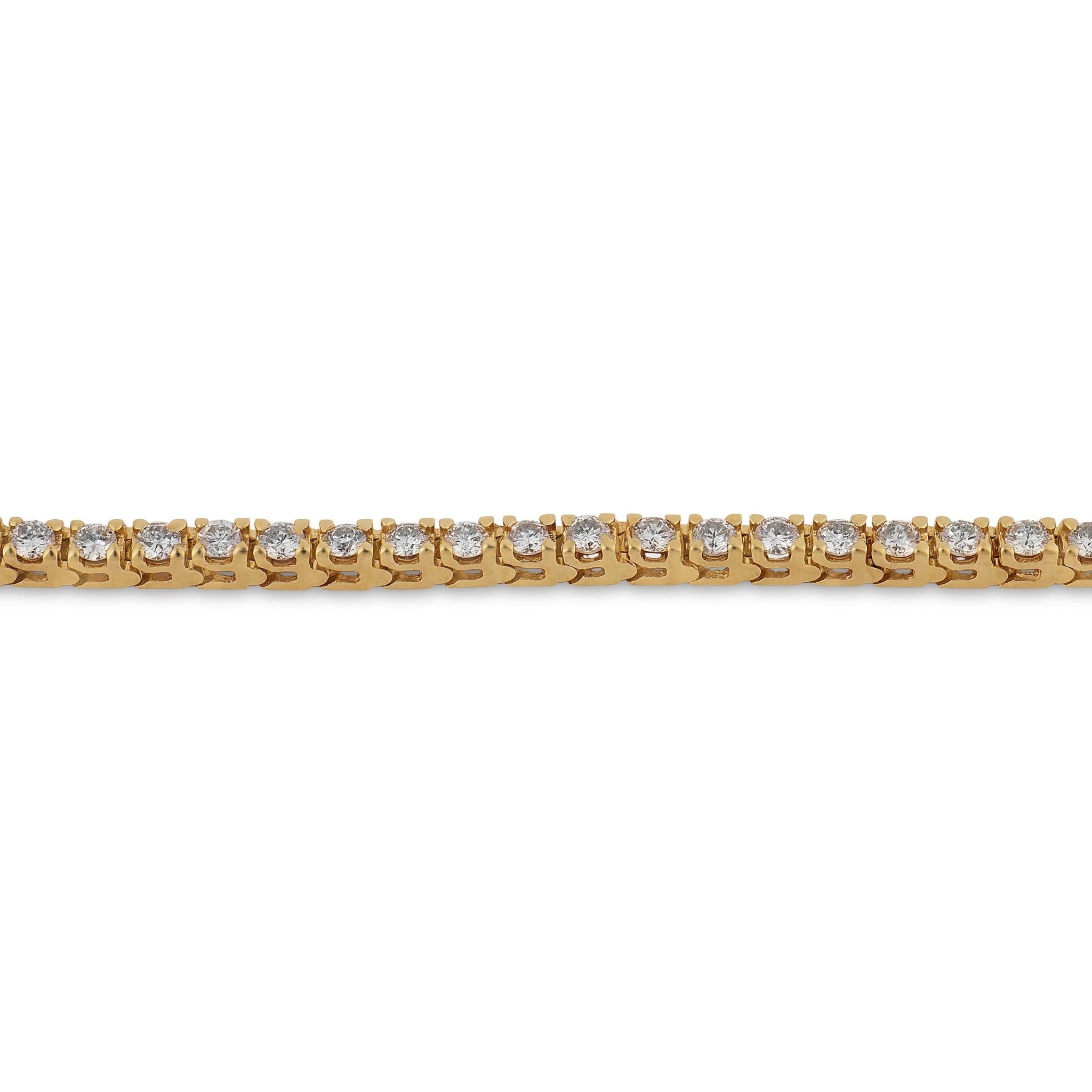 Vintage 2.50 carat diamond 14k gold tennis bracelet