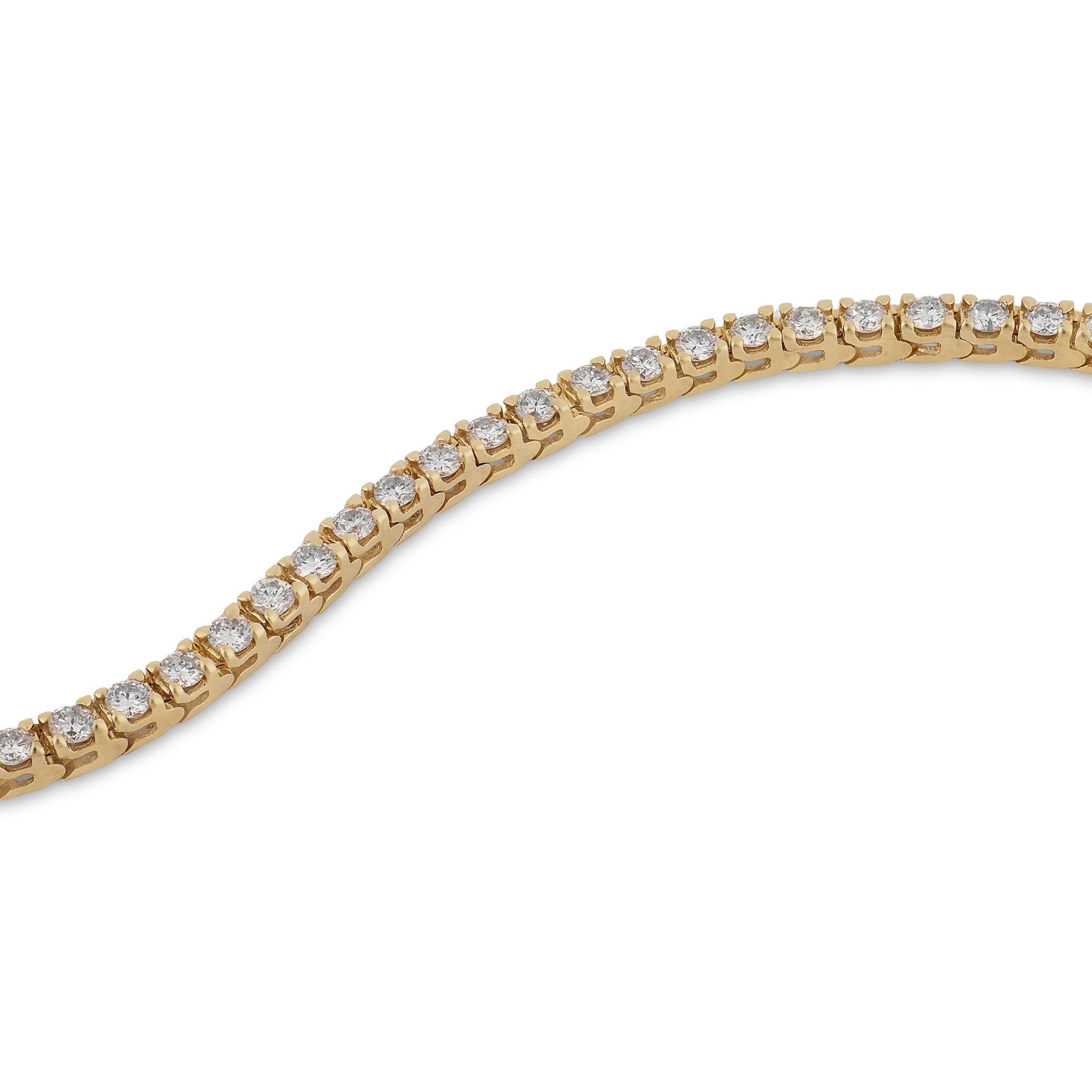 Vintage 2.50 carat diamond 14k gold tennis bracelet