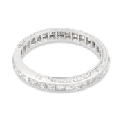 Art Deco French cut diamond platinum eternity band
