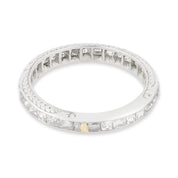 Art Deco French cut diamond platinum eternity band
