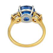 Cartier AGL 5.62 carat Ceylon No Heat sapphire diamond 18k gold ring