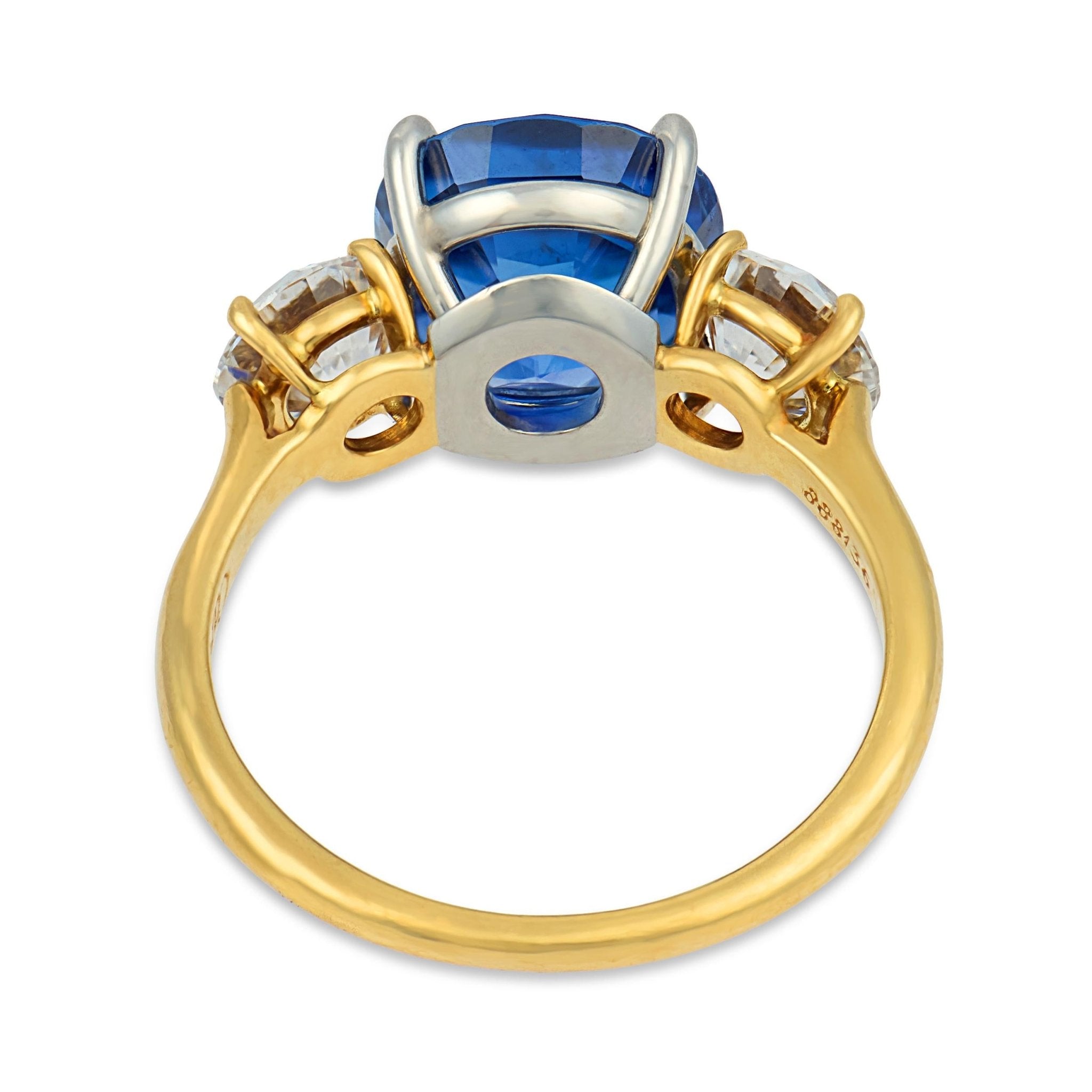 Cartier AGL 5.62 carat Ceylon No Heat sapphire diamond 18k gold ring
