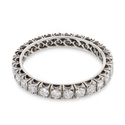 Vintage 1.00 carat diamond 14k white gold eternity band