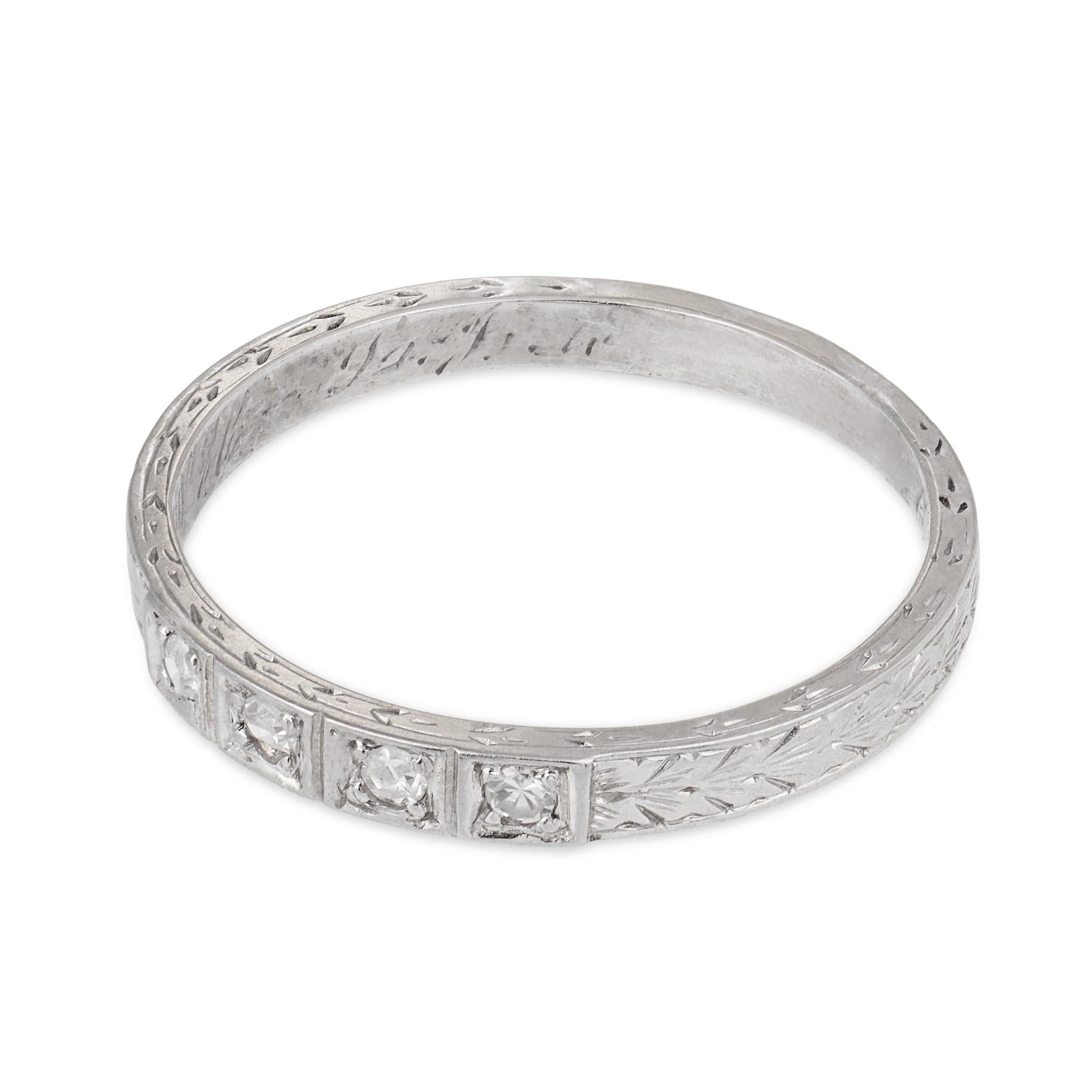 Art Deco diamond platinum band