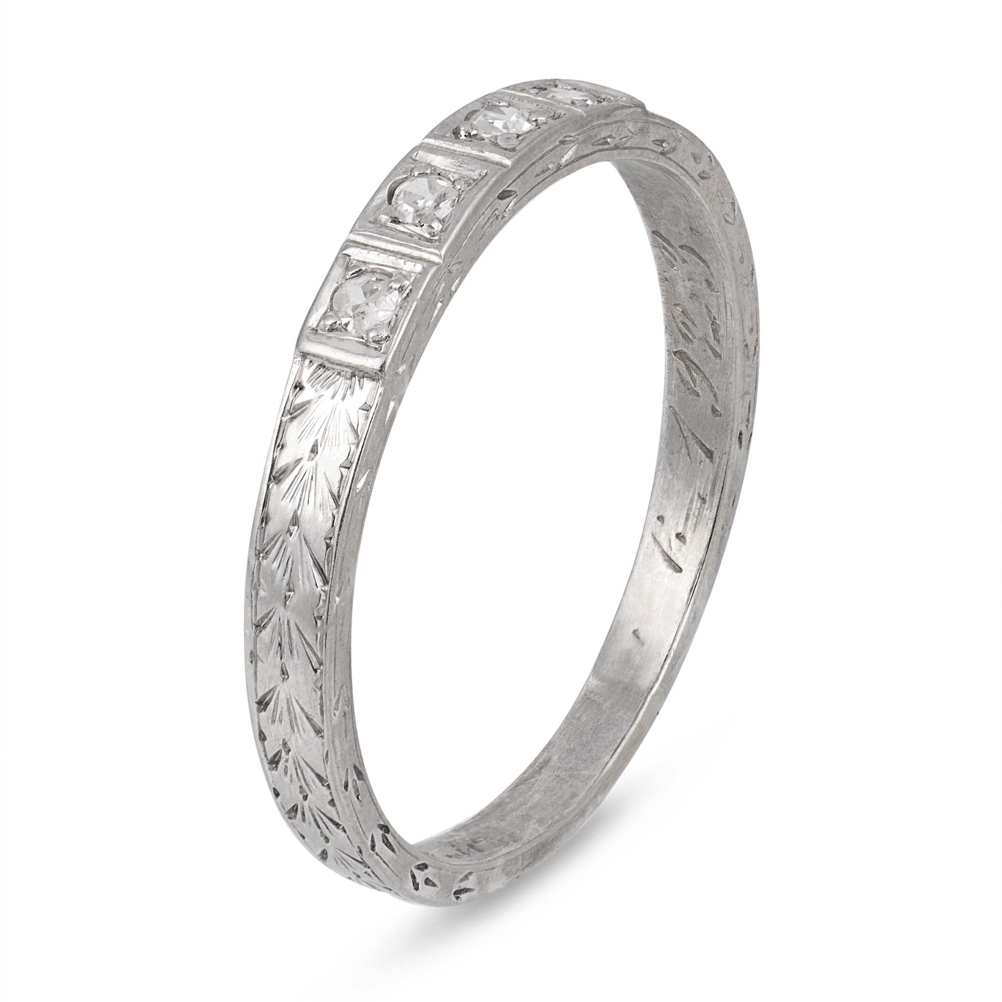 Art Deco diamond platinum band