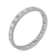 Art Deco diamond platinum eternity band