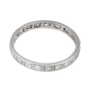 Art Deco diamond platinum eternity band