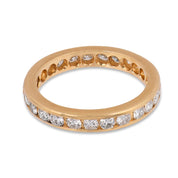 Vintage diamond 14k yellow gold eternity band