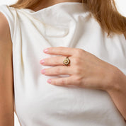 Georgian pearl black enamel mourning 18k yellow gold ring