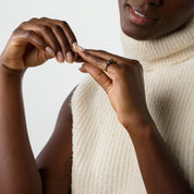 Vintage sapphire diamond 14k yellow gold ring