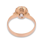 Victorian GIA 3.22 carat old mine cut diamond 14k yellow gold engagement ring