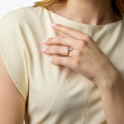 Victorian GIA 3.22 carat old mine cut diamond 14k yellow gold engagement ring