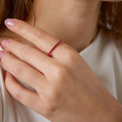 Lugano ruby 18k yellow gold eternity band