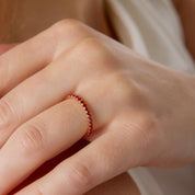 Lugano Mandarin Garnet 18k rose gold eternity band