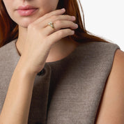 Art Deco 1.41 carat antique cushion cut diamond 14k yellow gold ring