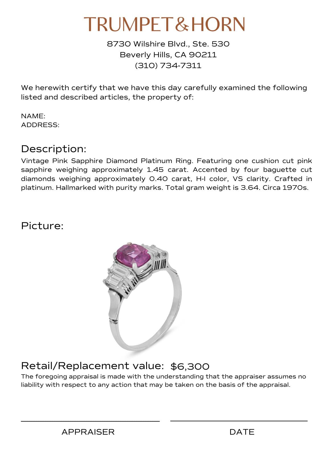 Appraisal Certificate