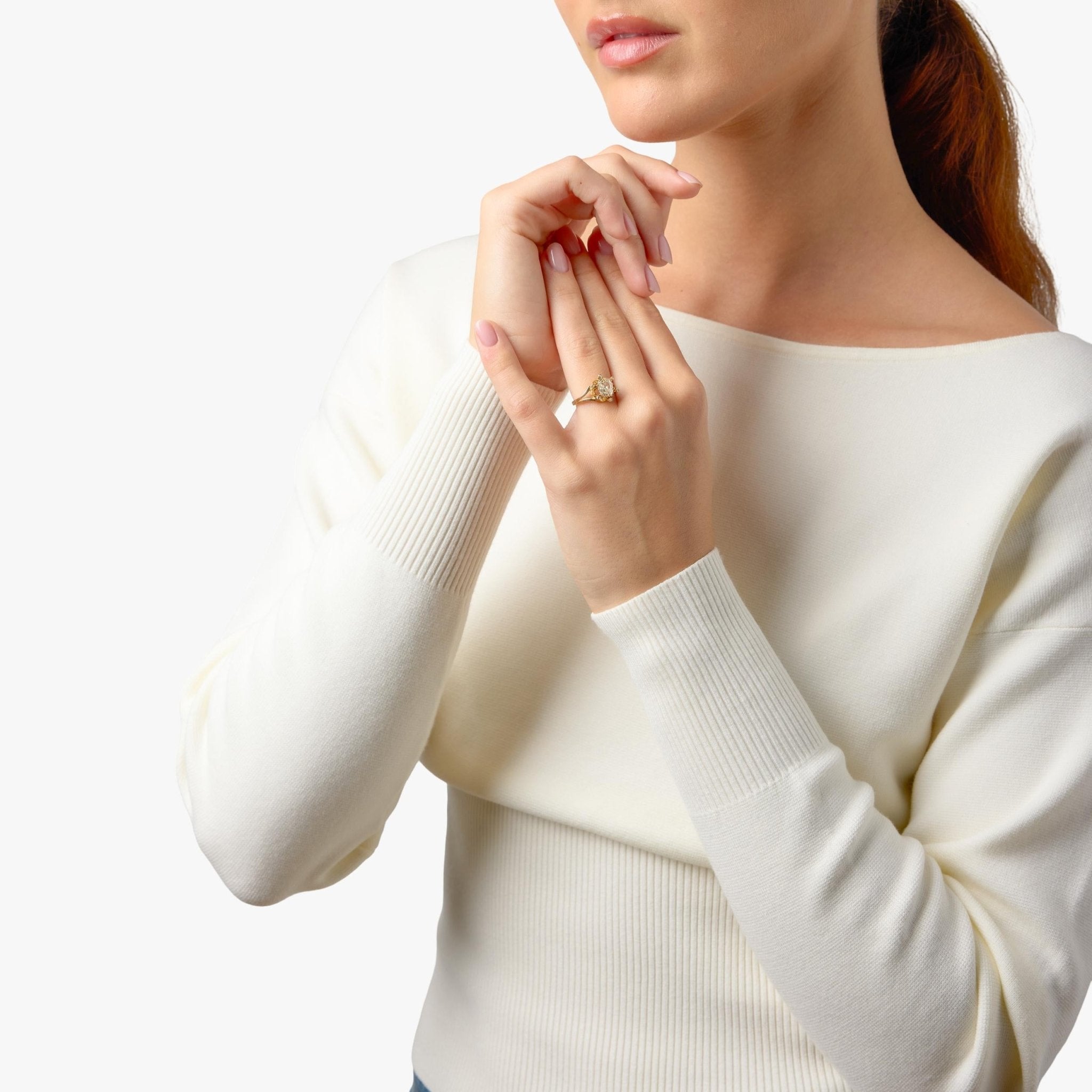 Victorian GIA 1.35 carat old mine cut diamond 18k yellow gold engagement ring