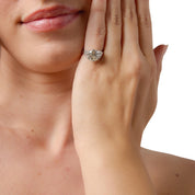 Retro GIA 2.83 carat Old European cut diamond platinum engagement ring