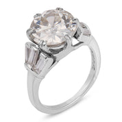 Retro GIA 2.83 carat Old European cut diamond platinum engagement ring