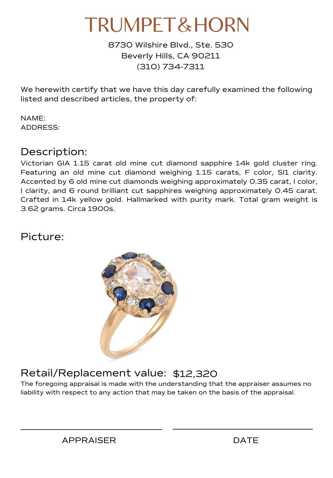 Appraisal Certificate