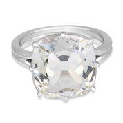 GIA 5.03 carat old mine cut diamond platinum engagement solitaire ring