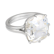 GIA 5.03 carat old mine cut diamond platinum engagement solitaire ring