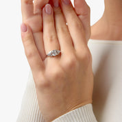 Mid-Century GIA 1.08 carat old mine cut diamond platinum engagement ring