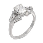 Mid-Century GIA 1.08 carat old mine cut diamond platinum engagement ring