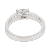 Vintage GIA 0.80 east west old mine cut diamond platinum engagement ring