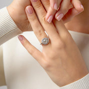 Mid Century GIA 1.25 carat old European cut diamond platinum engagement ring