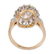 Belle Époque French GIA 1.52 carat old mine cut diamond 18k gold silver ring